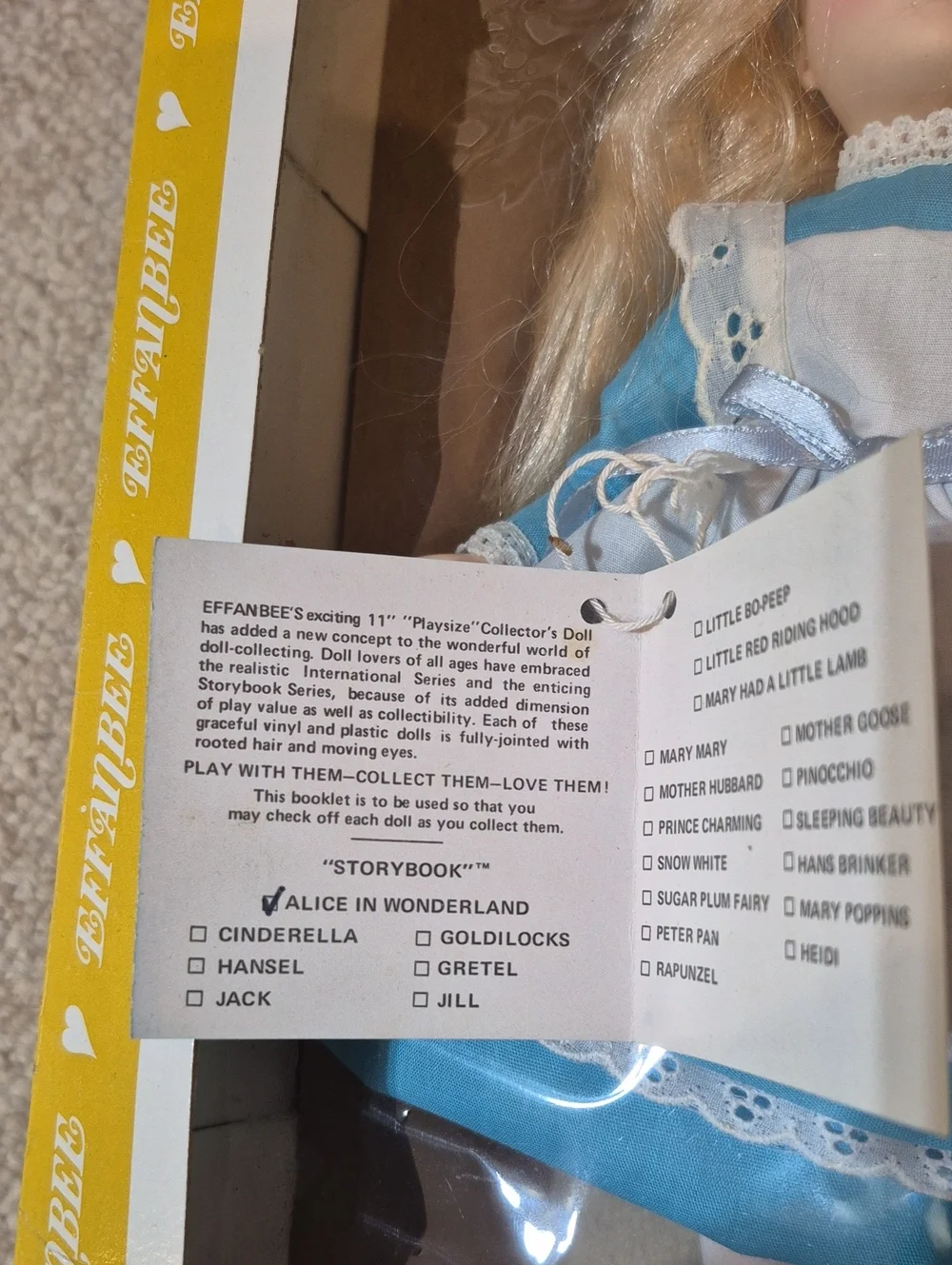 Vintage Effanbee Alice in Wonderland Storybook Doll – Blue Dress